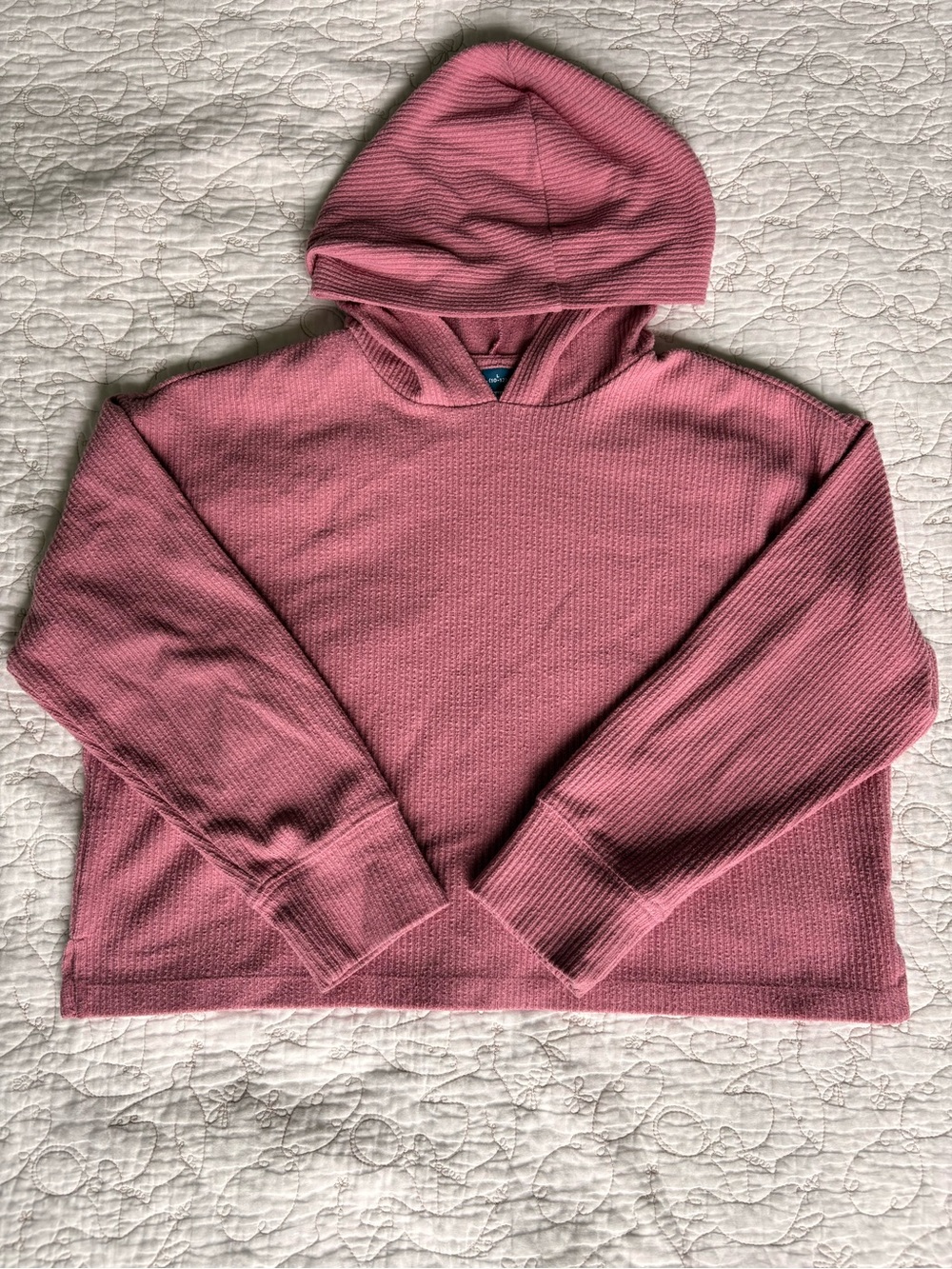 Old Navy Rose Pink Waffle Hoodie